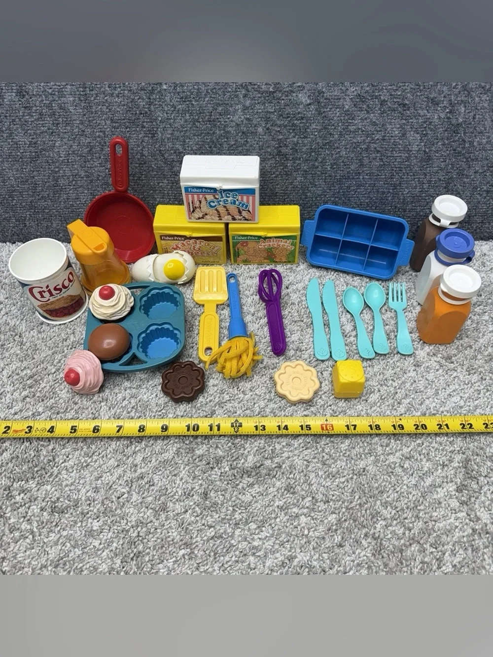Vintage Fisher Price Play Food Set HUGE LOT